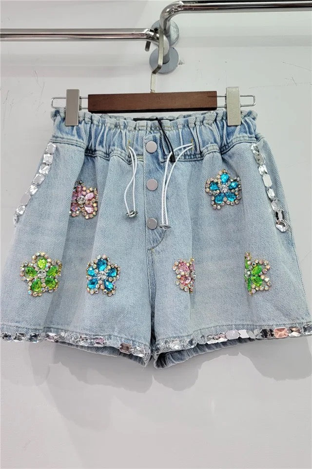 PRE ORDER- Jeweled Denim Shorts