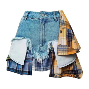 PATCHWORK SKORT