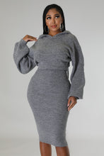 SUPER COMFY HOODED SWEATER DRESS