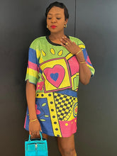 HEART DECOR SEQUINS SHIRT DRESS-SOLD OUT