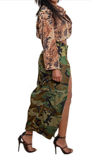 CAMOUFLAGE SPLIT SKIRT